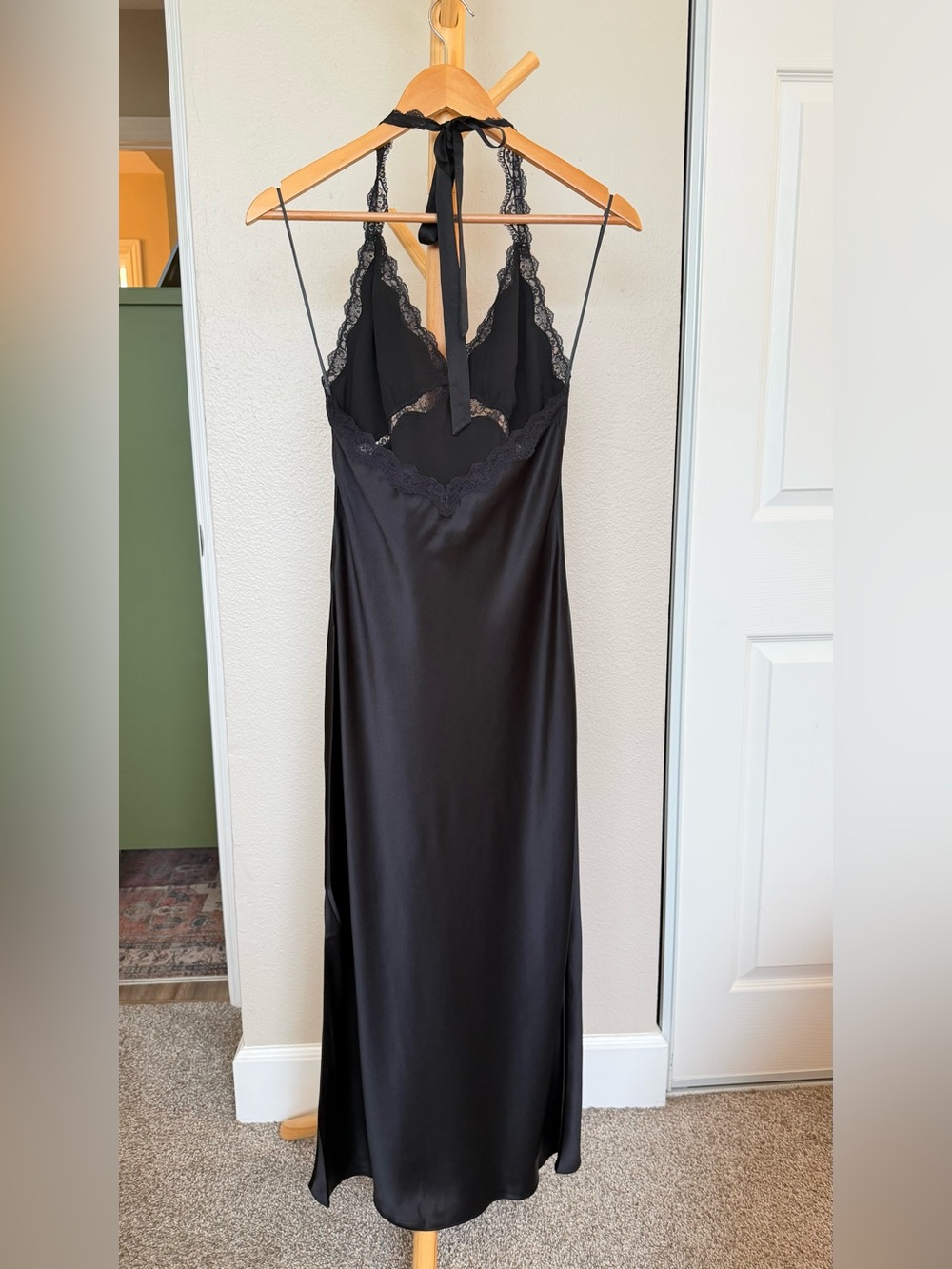 Reformation Nora Silk Dress In Black, brand new without tags, never worn. - Picture 9 of 13